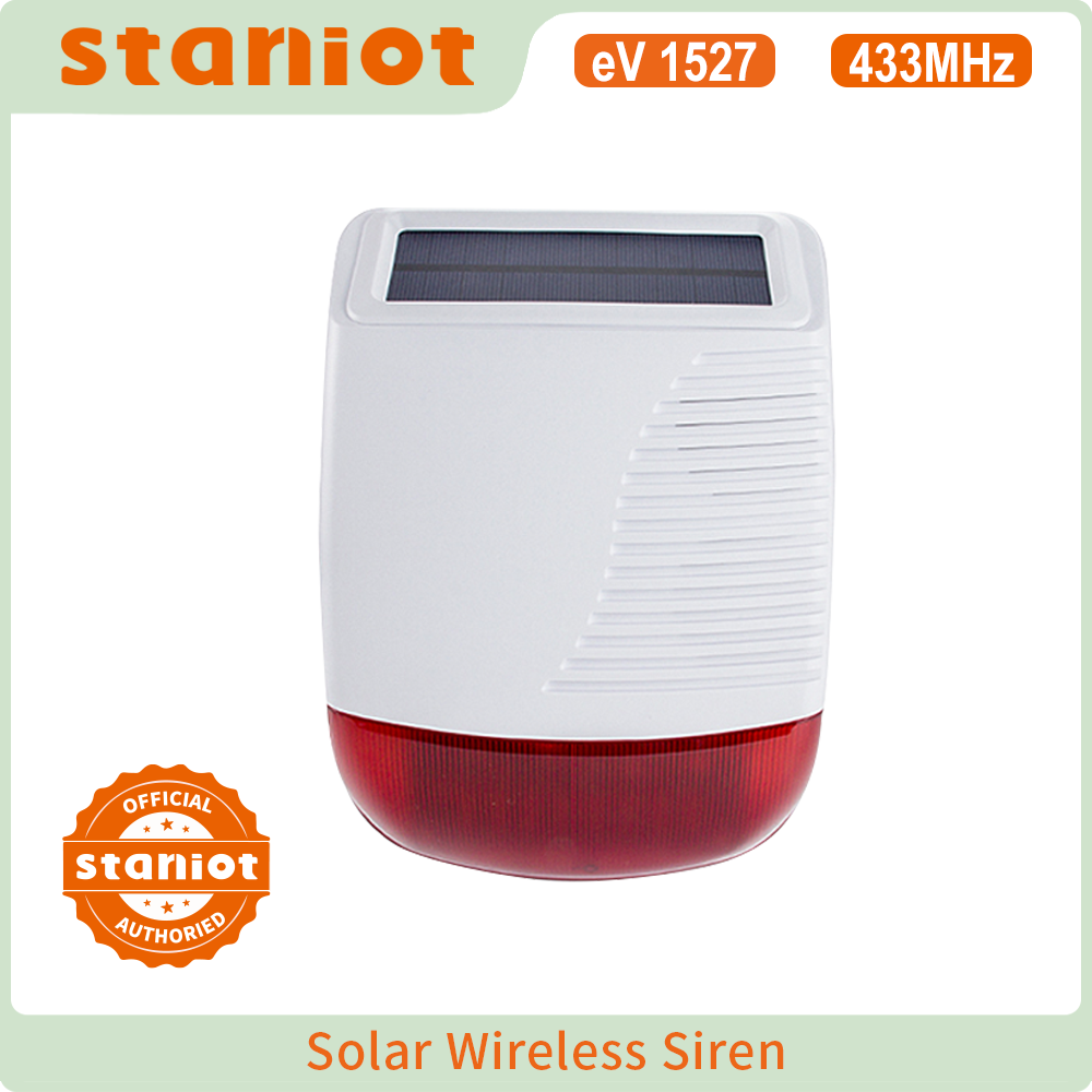 Home Security Equipment - Staniot Draadloze Outdoor Solar Strobe Sirene