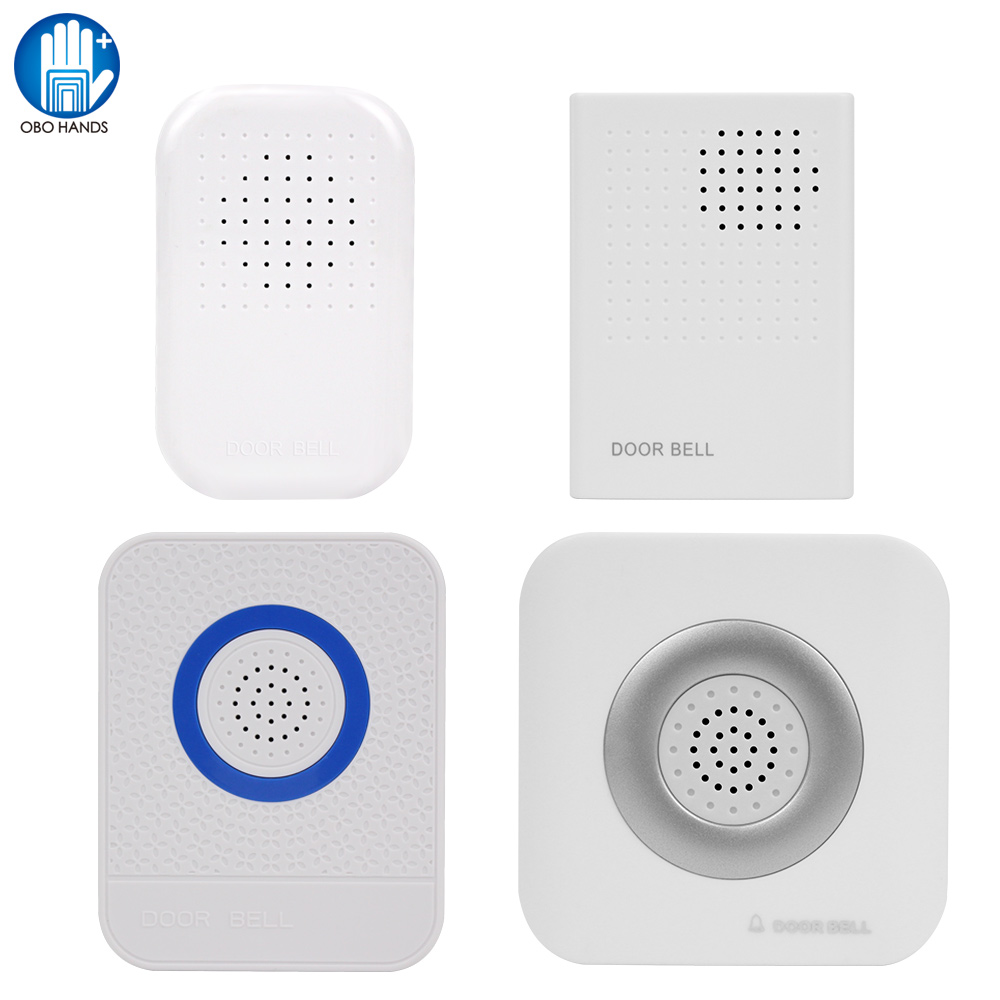 Home Security Ring System - 4 Draden Bedrade Witte Deurbel DC12V