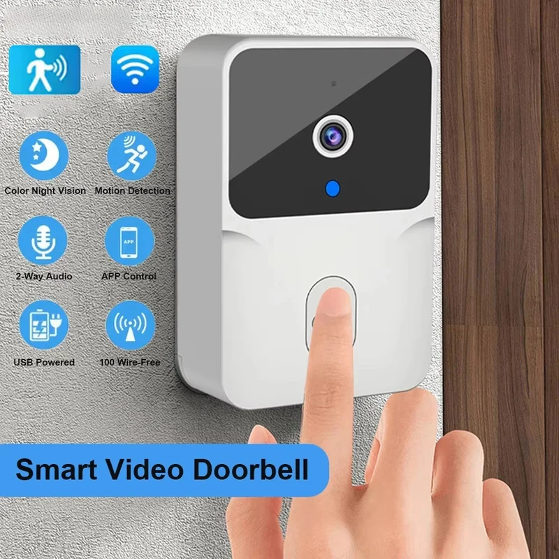 Home Security Premium - Smart Home WiFi-videodeurbel Draadloze telefoon Tweerichtingsintercomsysteem
