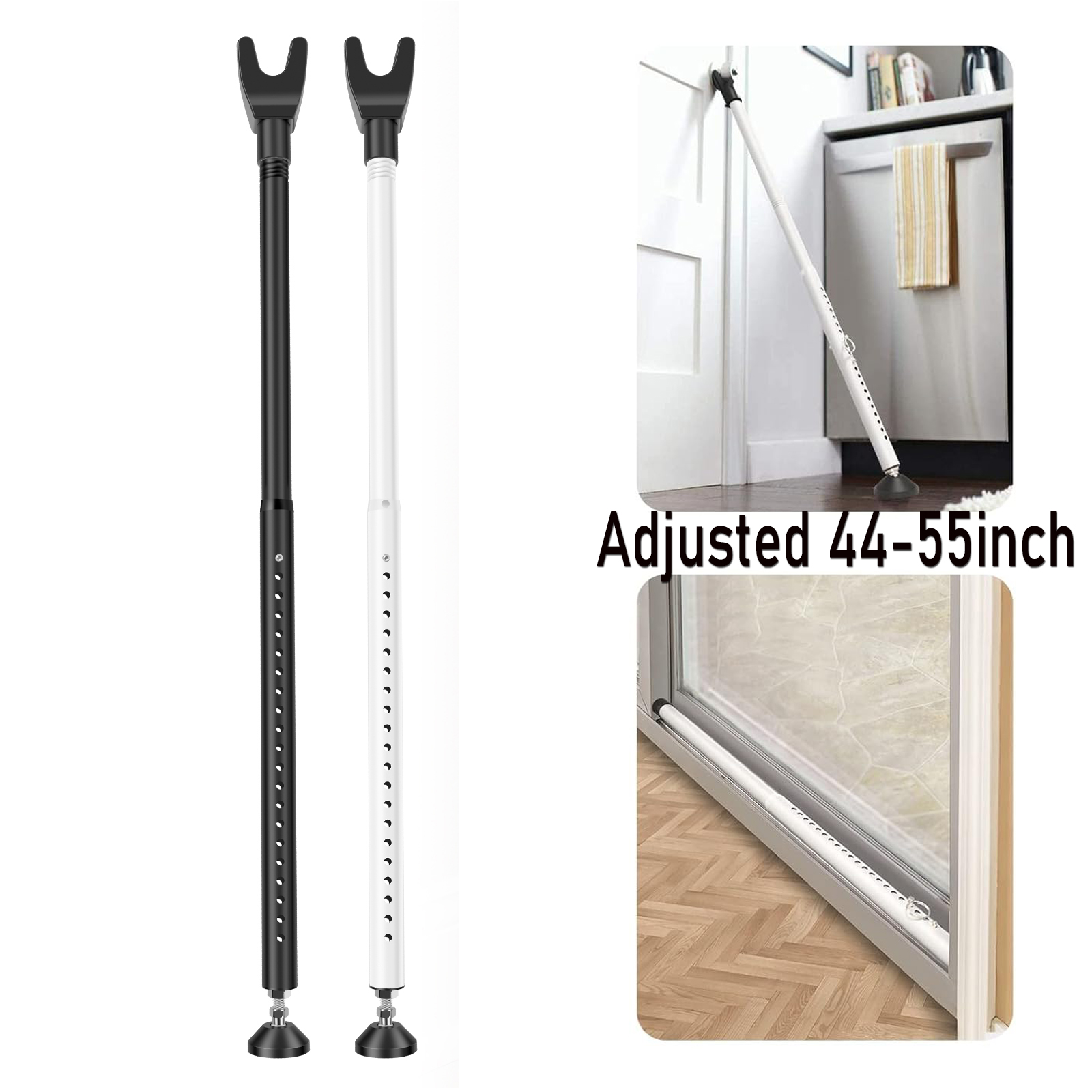 Home Security Bars - Deur Beveiligingsbalk Verstelbare 44-55 Inch Deurstoppers