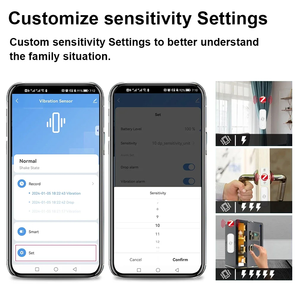 Smart ZigBee Trillingssensor A - Home Security App recensie en prijs