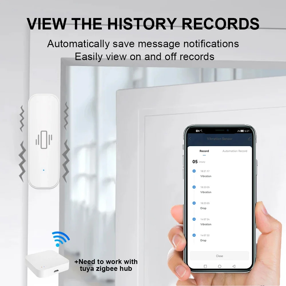 Smart ZigBee Trillingssensor A - Home Security App recensie en prijs