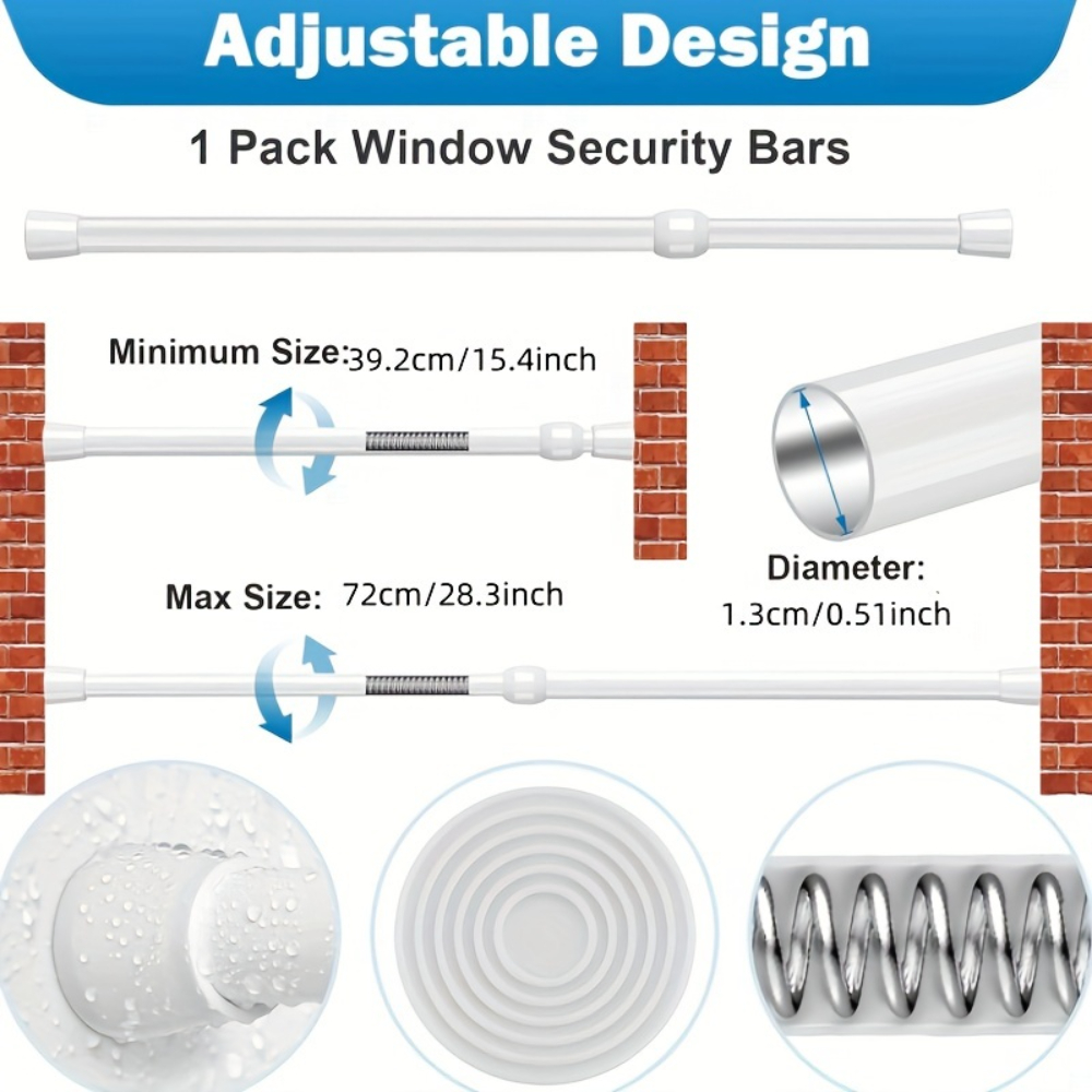 Verstelbare metalen veiligheid - Home Security Bars recensie en prijs
