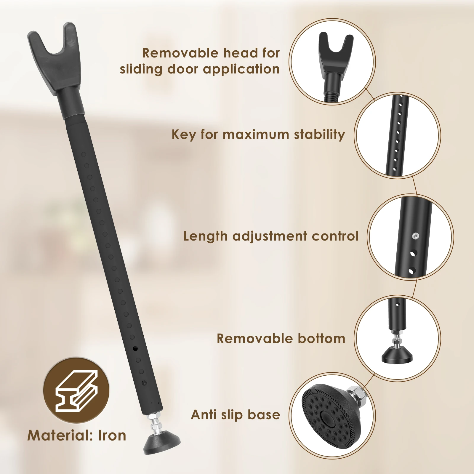 Schuifdeurvergrendelingsstang  - Home Security Bars recensie en prijs
