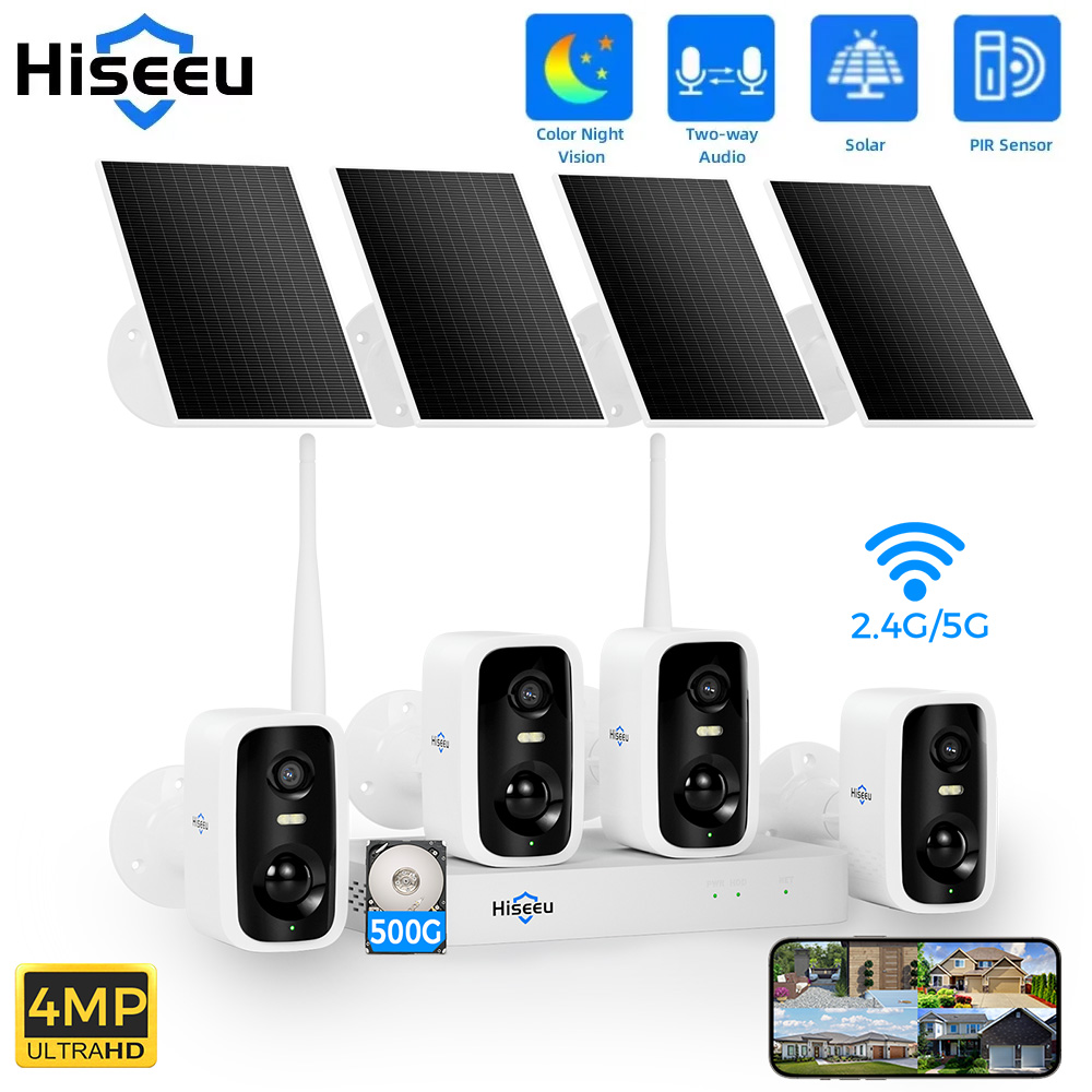 Hiseeu 10CH NVR 4MP WiFi Solar - Home Security Premium recensie en prijs