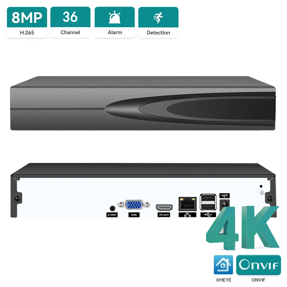 4K ONVIF CCTV NVR 36CH/16CH/10 - Home Security Equipment recensie en prijs